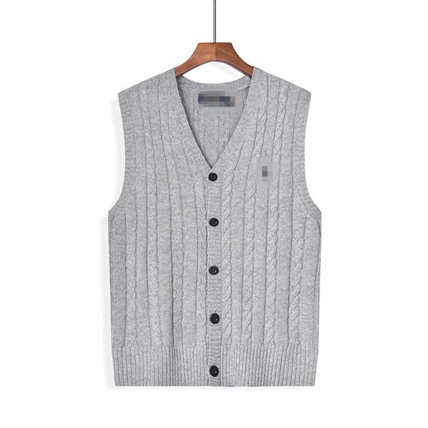 Suéter masculino de designer de moda xiaoma marca de malha de tricotar cardigan botão botão sem mangas negócios casual negócio slim fit clássico lã quente cardigã top top