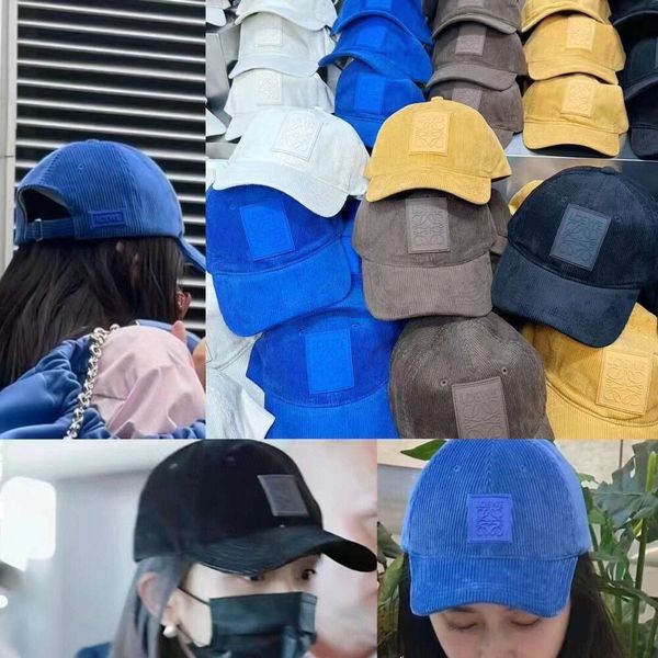 Lo stesso stile di Yang Mi Famiglia Luo Velluto a coste Baseball Moda Versatile Autunno/Inverno Lingua d'anatra Cappello caldo alla moda per uomo e donna