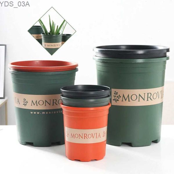 Plantadores Potes Vaso de Flores Doméstico Grande Suculentas Orquídea Resina Galão Bacia com Bandeja Espessada Jardinagem Plástica Segunda Geração 240325