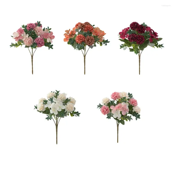 Flores decorativas 4x requintado artesanal artificial para decoração de casa sem rega decoração de festa mães