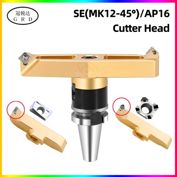 Ferramenta de fresamento facial Frees AP SE 400R KM12 50 22 27 ângulo reto 90 ° tipo ponte cabeça de fresa de liga de alumínio APMT APMT1604 SEHT1204