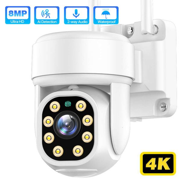 8mp 4k câmera ip ptz wifi ao ar livre ai rastreamento automático câmera de segurança cctv 1080p hd câmera de vigilância de vídeo áudio ipc360 casa app