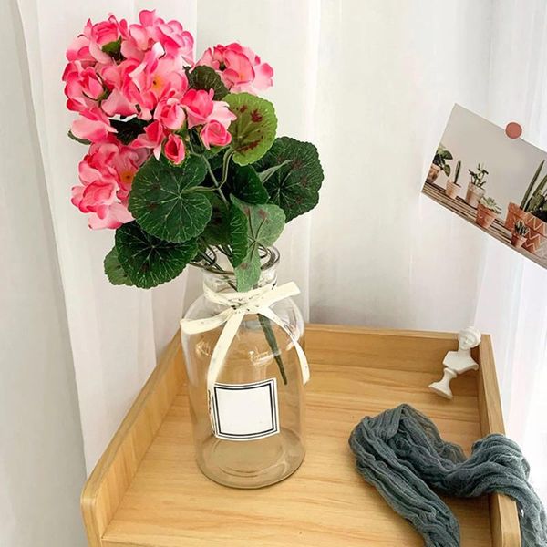 Flores decorativas flor artificial látex real buquê de casamento nupcial decoração para casa interior ao ar livre vegetação para bolas