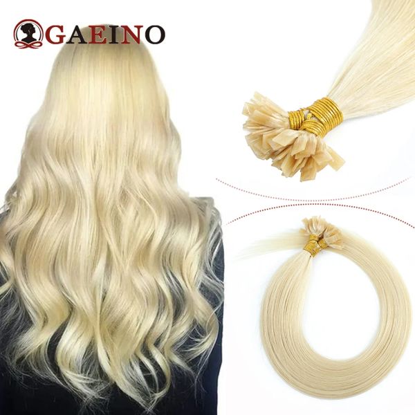 Estensioni Pre Bonded Estensioni Dei Capelli Punta Piatta Capelli Umani Lisci Capelli Naturali Cheratina Punta Piatta Estensioni Dei Capelli Russi Per Le Donne 1 G/pz