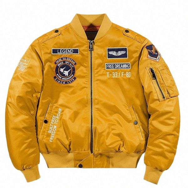 2023 Hot Bomberjacke Herren Air Force MA 1 Militär Baseballjacke Plus Size Mantel Dicke Frachtjacke Männer Kleidung H3dU #