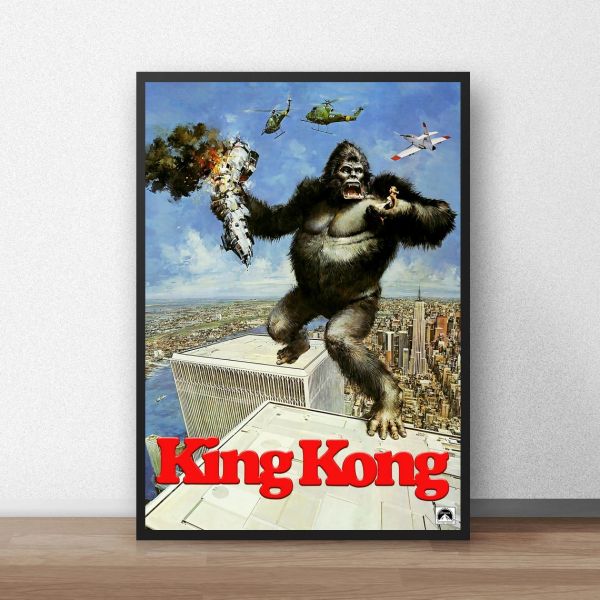 Kalligraphie King Kong Classic Movie Poster Leinwand Kunstdruck Home Dekoration Wandgemälde (Kein Rahmen)