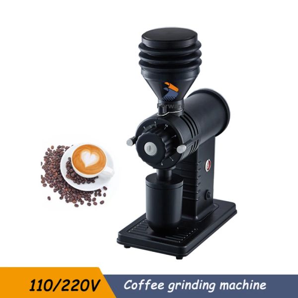 Ferramentas 220V Moedor de café elétrico 150G Hopper Household Titanium Alloy Plane Burr Espresso Mill Coffee Grinding Machine