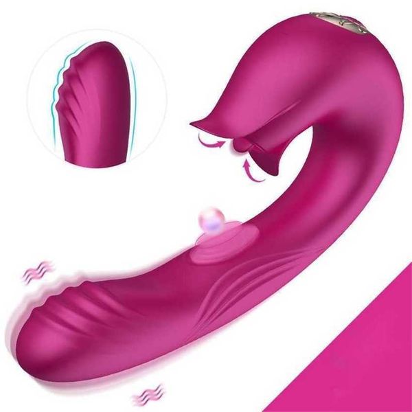 Hip Nuova lingua Leccare il vibratore G-Spot Tapping Artefact Vibrators for Women Sex Toys femmina Masturbazione per adulti Prodotti per adulti 231129