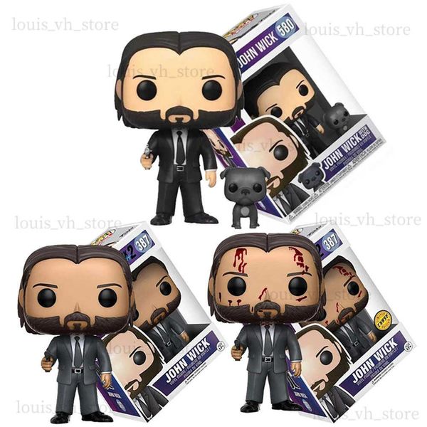 Actionspielzeugfiguren Popmusik John Wick 387# 580# Vinyl Action Toy Digital Childrens Sammelmodell Spielzeug 10 cm mit Box Weihnachtsgeschenkspielzeug T240325