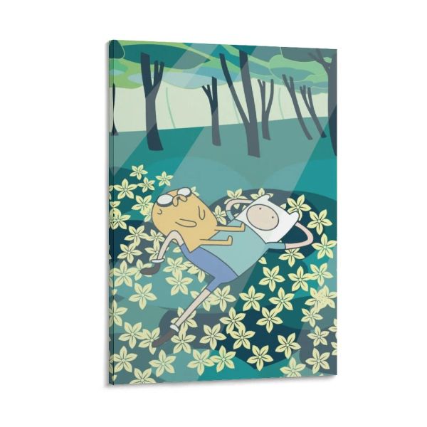 Calligrafia Campo di fiori (Adventure Time) Pittura su tela dipinti interni poster anime