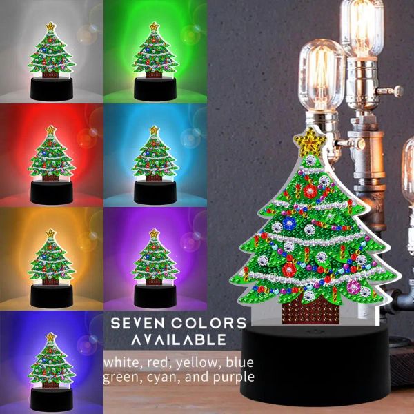 Stichdiy Diamant Malerei LED Light Pad 5d Diamond Mosaic Stickerei Lampe Nachtleuchte 7 Farben verfügbar Home Desk Nacht Lampe Dekor