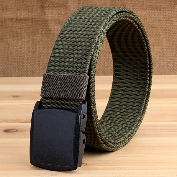 TUSHI Cintura tattica militare da uomo nuova Cintura robusta e robusta in nylon resistente per uomo Cintura casual da esterno Cintura automatica 089