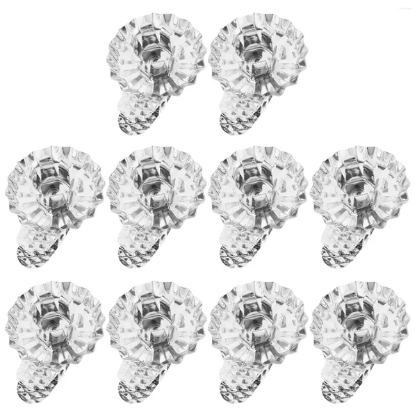 Titulares de vela 10 PCs Decorações de árvore de Natal Celas de metal Clipes Light Holder Ferro forjado Londres Candelas Stand Party Supply Small