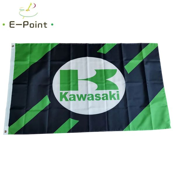 Accessori Bandiera per motociclette Giappone Kawasaki 2ft * 3ft (60 * 90 cm) 3ft * 5ft (90 * 150 cm) Dimensioni Decorazioni natalizie per la casa Bandiera Banner Regali