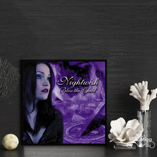 Caligrafia Nightwish abençoe a criança música álbum capa cartaz impressão em tela decoração de casa pintura de parede (sem moldura)