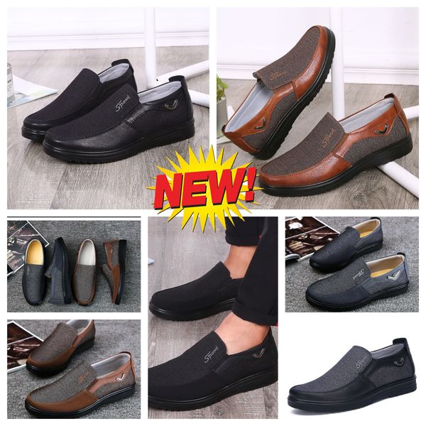 Повседневная обувь GAI Men Black Brown Shoe Point Toe для вечеринок, банкетов Деловой костюм Мужские дизайнеры Минималистская дышащая обувь размер EUR 38-50