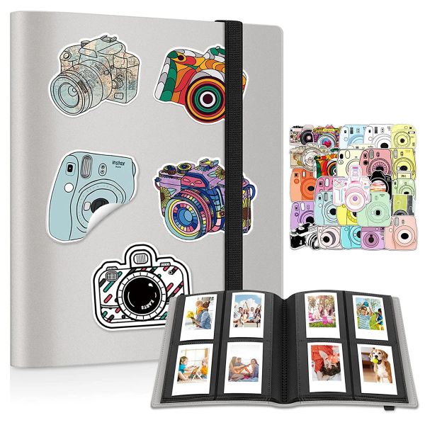 Albümler 160 Cep Mini Fotoğraf Albümü Fujifilm Instax Mini Kamera, Polaroid Snap, Socialmatic Anında Kameralar Zip Anında Yazıcı