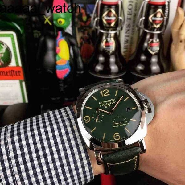 Часы 2024 Качественные дизайнерские часы Panerass с сапфировым стеклом 44 мм 13 мм Автоматический механический механизм Импортный ремешок для часов из воловьей кожи 22ol Luminoss