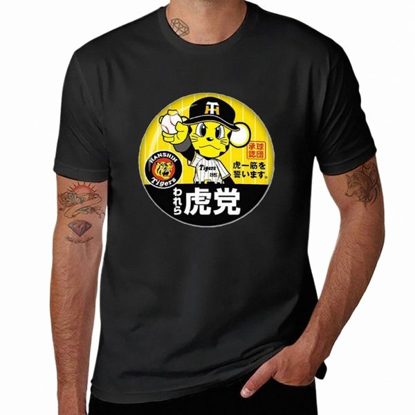 Hanshin Tigers Lucky the Mascot Classic T-Shirt Blanks Customs Cute Clothes Plain Mens T Shirt Gráfico G1JO #