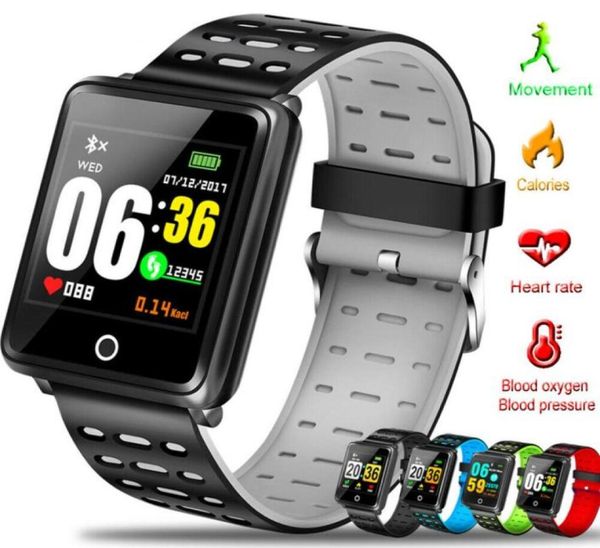 nuovo braccialetto sportivo intelligente schermo a colori frequenza cardiaca pressione sanguigna traccia gps movimento ip68 orologio impermeabile regalo di natale sport wa7962709