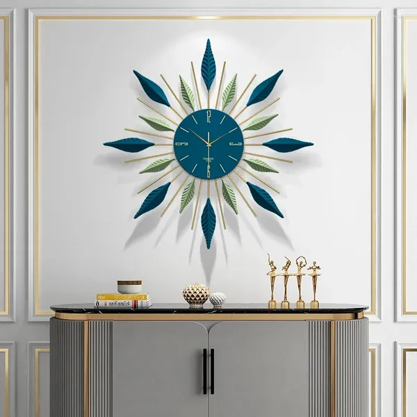 Relógios de parede relógio de luxo sala de estar decoração grande design moderno decoração de casa relógios digitais arte sol horloge