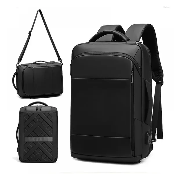 Mochila masculina multifuncional maleta empresarial impressa bolsa de computador mensageiro portátil