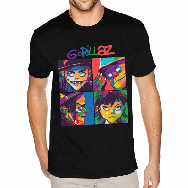 Rock Band Gorillaz Baskılı 3D Baskı O boyun tişörtleri Erkekler Kısa Kollu Fi Y2K Street Giyim Harajuku T Shirt Unisex Giyim M4SS#