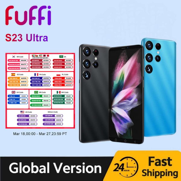 Смартфон FUFFI S23 Ultra, Android 5,0 дюйма, 16 ГБ ПЗУ, 2 ГБ ОЗУ, магазин Google Play, мобильные телефоны, две SIM-карты, 2 + 8 МП, оригинальные мобильные телефоны