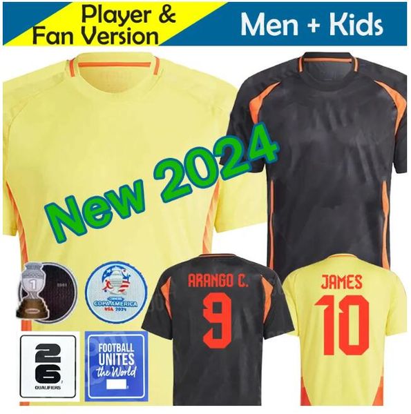 24/25 Kolumbien James Soccer Trikots Kids Kit 2025 Columbia National Team Football Shirt Camisetas 2024 Copa America D. Valoyes Arango C. Chucho Cuadradado Uniformen
