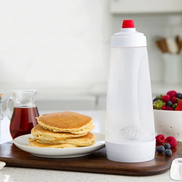2024 1000 ml Hand Teigspender Teigmischer Flasche Cupcake Pfannkuchen -Krepp -Teigspender Küchenzubehör für Teigmischflasche