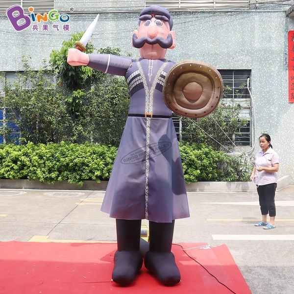 Réplica de soldado inflável de 6 metros de altura personalizada / 20 pés Blow Up Guard Puppet para decoração Toys Sports