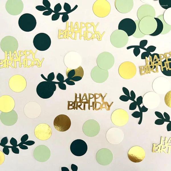 Decorazioni per feste Decorazioni di compleanno Set di coriandoli colorati per tavolo Verde dorato Nero rotondo Uomo