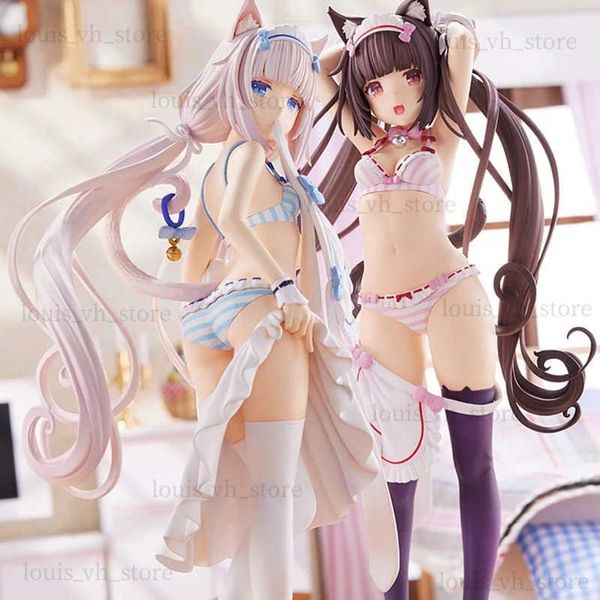 Figuras de brinquedo de ação 24cm nekopara kigae no hitotoki chocola baunilha 1/7 anime kawaii girl girl pvc ação coleta figura