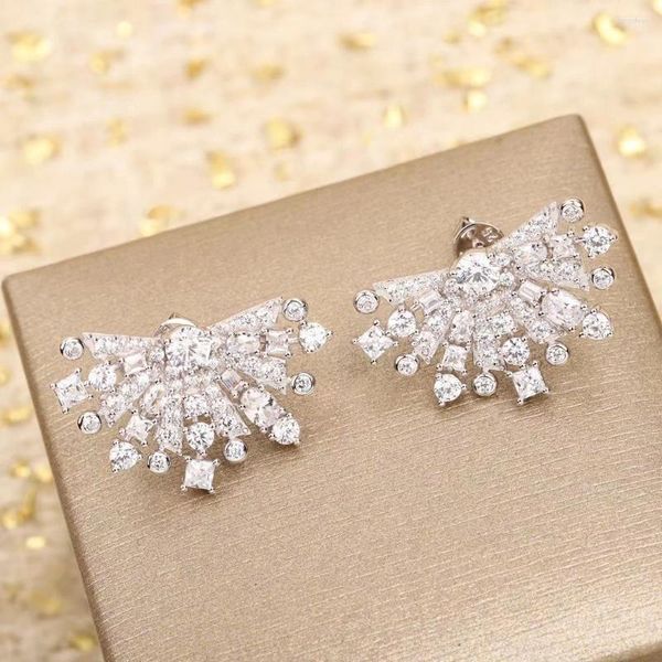 Brincos de parafuso prisioneiro 2024 tendência marca presentes de aniversário jóias para mulheres puro 925 tira elegante encantador estrelado flocos de neve estrelas