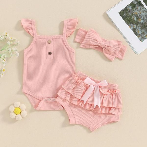 Giyim setleri sevimli güzel doğan kız kızlar yaz kıyafetleri bebek kıyafetleri set düz renkli kurşun