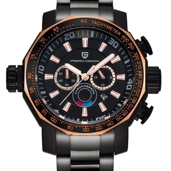 Orologi da uomo di marca di lusso PAGANI DESIGN Orologio sportivo Dive Orologi militari Quadrante grande Orologio da polso multifunzione al quarzo reloj hombre255T