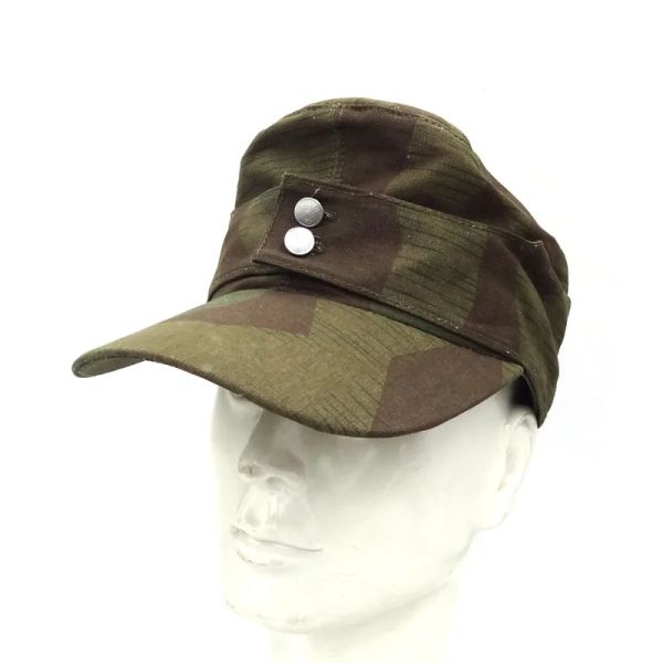 Cappelli WWII WW2 German Elite Splinter Summer M43 Field Cotton Cap Hat Taglia EU 57 58 59 60 61 62