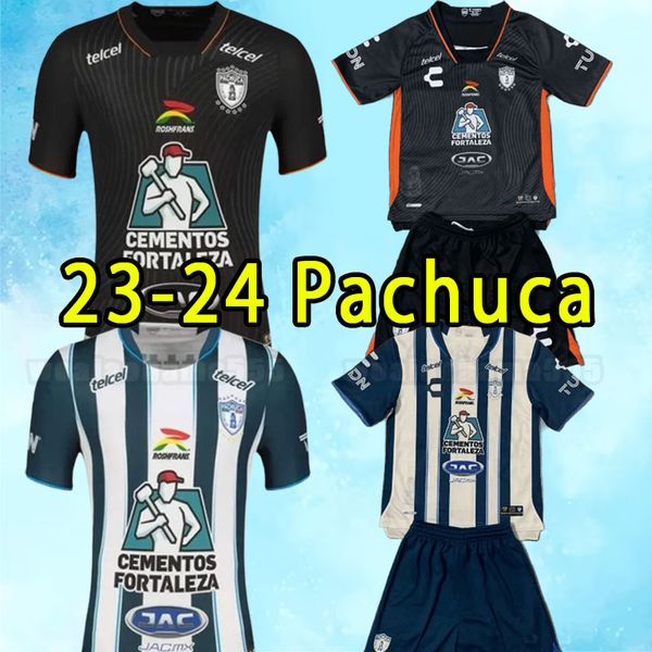 2023 2024 Pachuca Club Soccer Jersey Home Away 23/24 LIGA MX Kit Jerseys Homens Kit Kids Camisas de Futebol Camiseta de Futbol Tailândia Uniforme de Qualidade