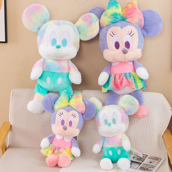 2024 Vendita calda all'ingrosso Anime Coppia Tie-dye Dazzle Simpatici giocattoli di peluche Giochi per bambini Compagni di gioco Regali di festa Arredamento della camera Regali di festa