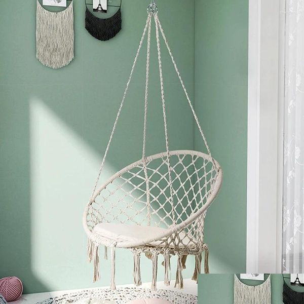 Лагеря мебель 2024 Nordic Garden Swing Cotton Cottk Hammock Hamock Стул стул ручной работы