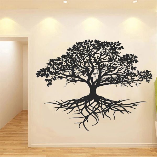 Adesivi Albero della Vita Adesivo Albero Radici Ramo Wall Art Sticker Home Decoratiom Per Soggiorno Vinile Revocabile Murale dw6131