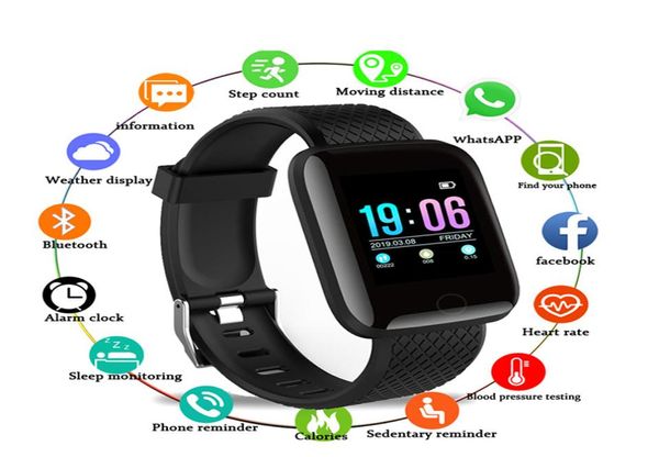 D13 Orologi intelligenti 116 Plus Orologio da polso intelligente Orologi sportivi da polso Smart Band Smartwatch impermeabile Android6832328