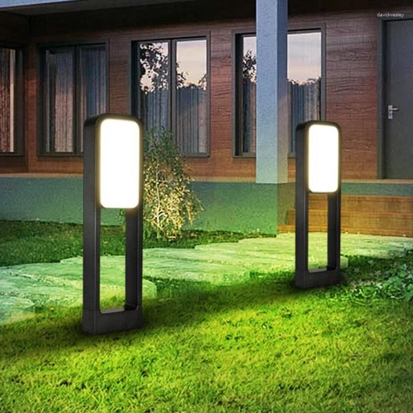 Su geçirmez LED Peyzaj Çim Hafif Açık Bahçe Patio Sütun Lambası Villa Avlu Kapı Yolu Çöpler