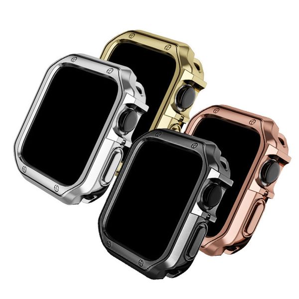 Panzerplatte TPU Soft Case Ganzkörper Anti-Fall-Fall-Schutzhülle-Rahmenabdeckung für Apple Watch Serie 3 4 5 6 7 8 9 IWatch 40 mm 41 mm 44 mm 45 mm Ultra 49mm