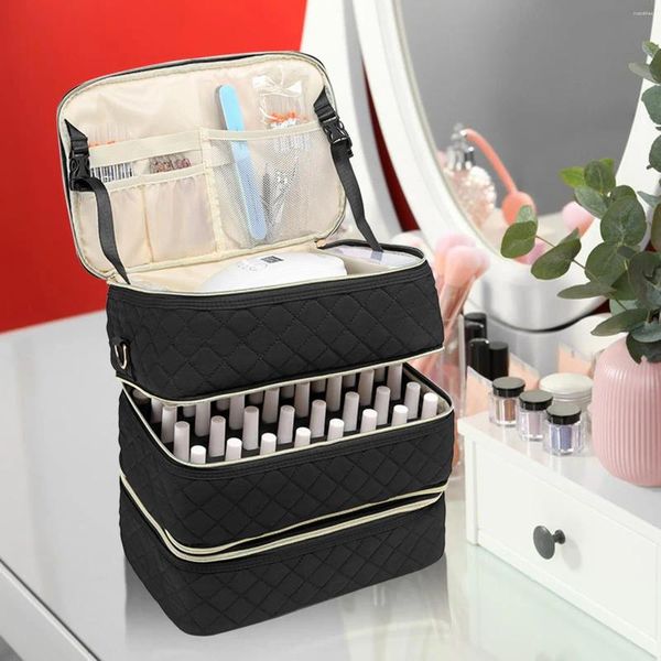 Aufbewahrungsbeutel, Nagellack-Halter, Nagellack-Organizer, 3-lagig, tragbar