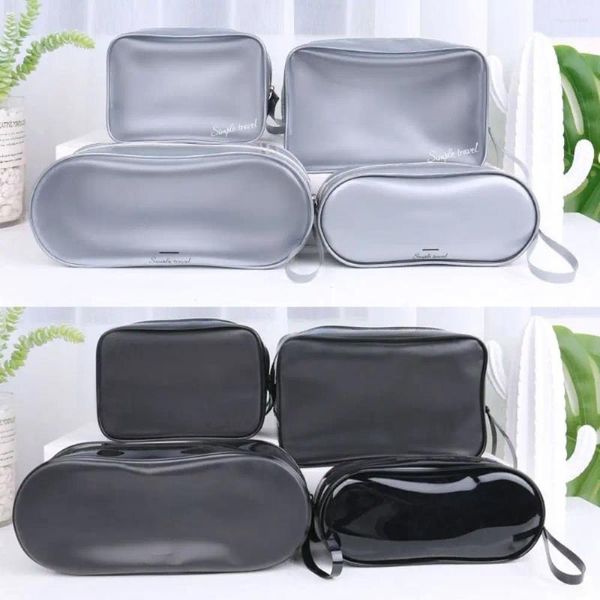 Borse da stoccaggio Pvc Make Up Tasto di alta qualità Basticiano Porta cosmetica Black/Silver Color Travel Organizer Beauty Case Outdoor