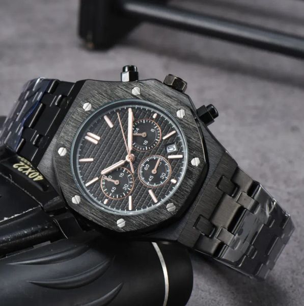 AAA Watch Fashion Watch Mens Movimento al quarzo automatico impermeabile per orologio da polso di alta qualità Display a mano in metallo cinghia di lussuoso orologio popolare #4775