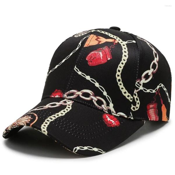 Cappellini da baseball Stampa poker Cappello da baseball punk Cappelli anti-sole regolabili per papà Versatile protezione solare traspirante e ombreggiatura unisex