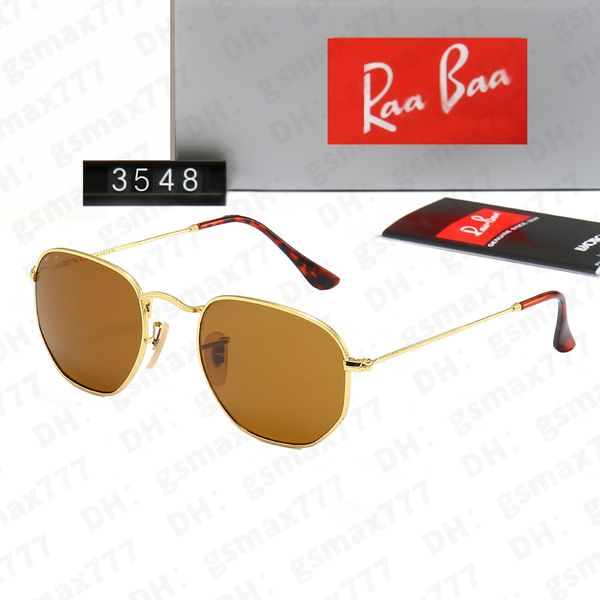 Wayfarer classic occhiali da sole raggi divaglassini per donne bicchieri di design da uomo Lunette de soleil 2140 telaio in metallo rotondo 3447 lenti piatte esagonali 3548 G2SS