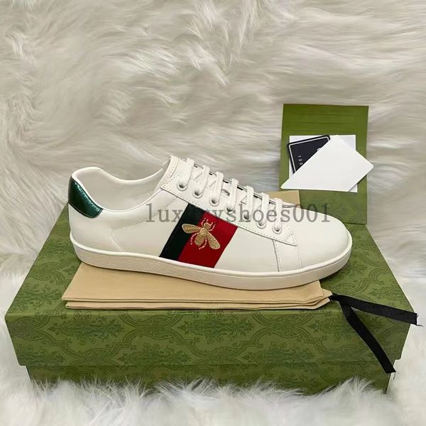 Дизайнерские кроссовки Ace Designer Bee Low Casual Shoe Sports Trainers Snake Tiger Вышитые белые зеленые полосы бегают женщину Чудесную Zapato Ryhton Screener Board 3.20 02